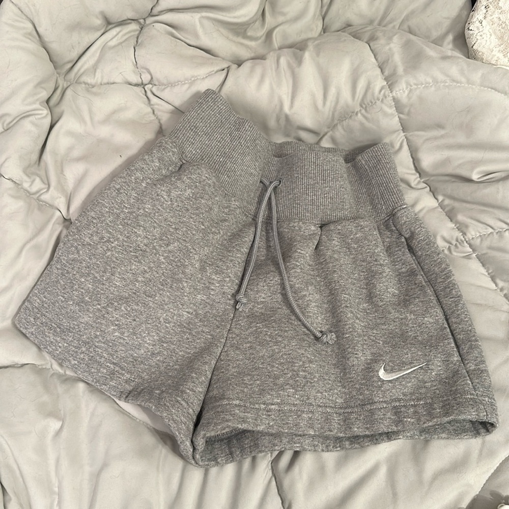 Gray Nike sweat shorts